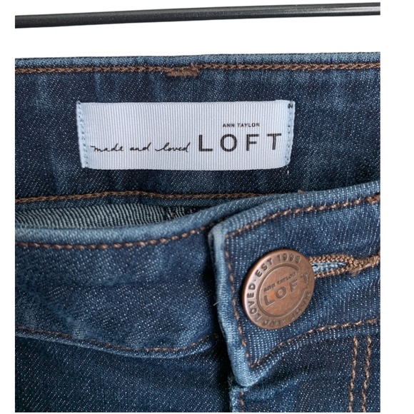 Ann Taylor Loft Women's Jeans 8/29 Dark Wash Denim Curvy High Waist Skinny Ankle - Picture 3 of 7
